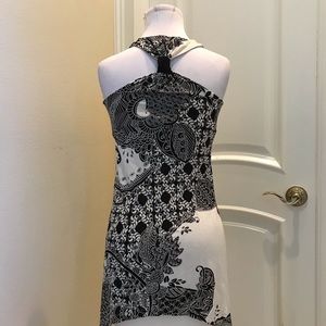 Annalili   Ivory & black knit tank style top